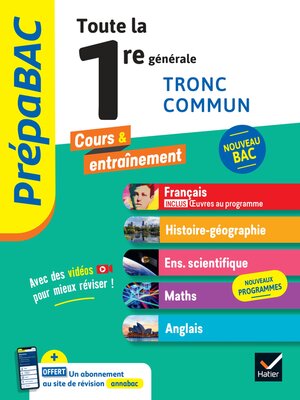 cover image of Prépabac Toute la 1re générale (tronc commun)--Bac 2024 (toutes les matières)